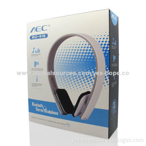 Wireless Bluetooth Stereo Headset for Laptops, with 2,402-2,480MHz Frequency Range